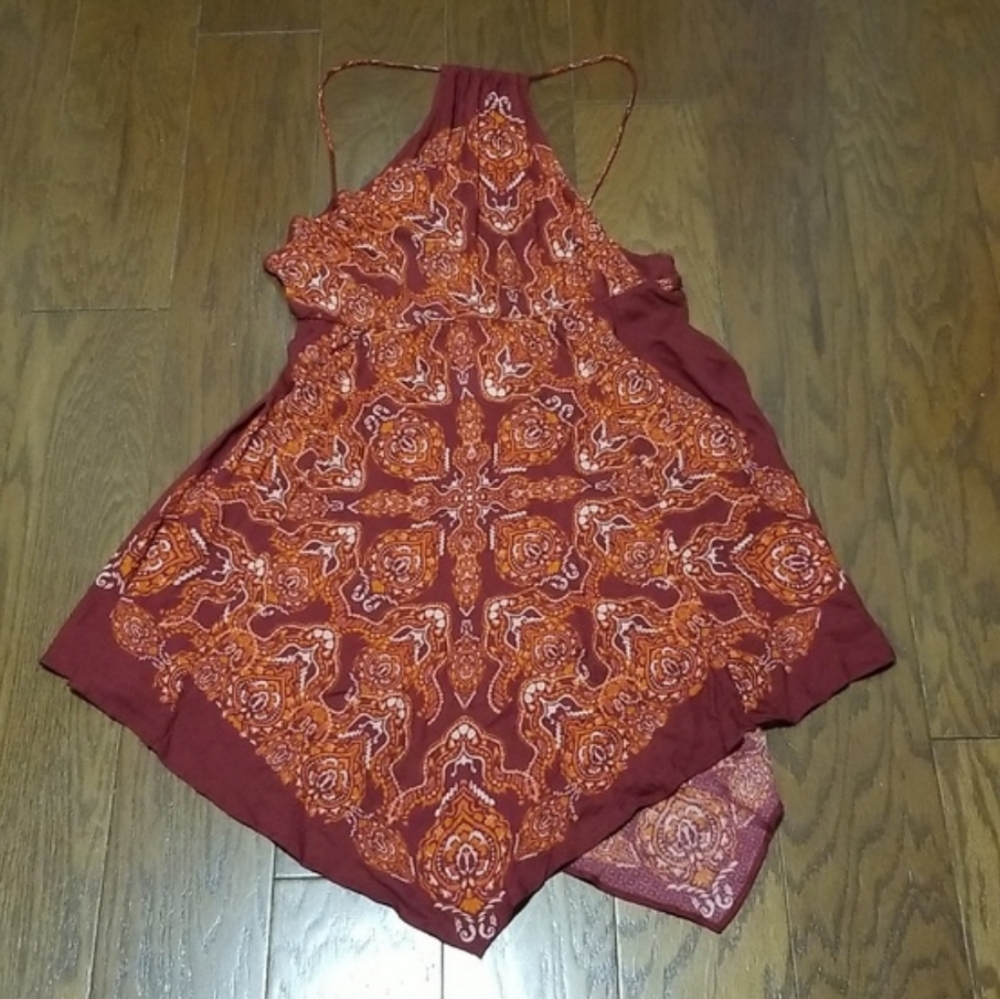 Free People Asymmetrical Red Dress Sz Medium NWOT - Picture 4 of 6